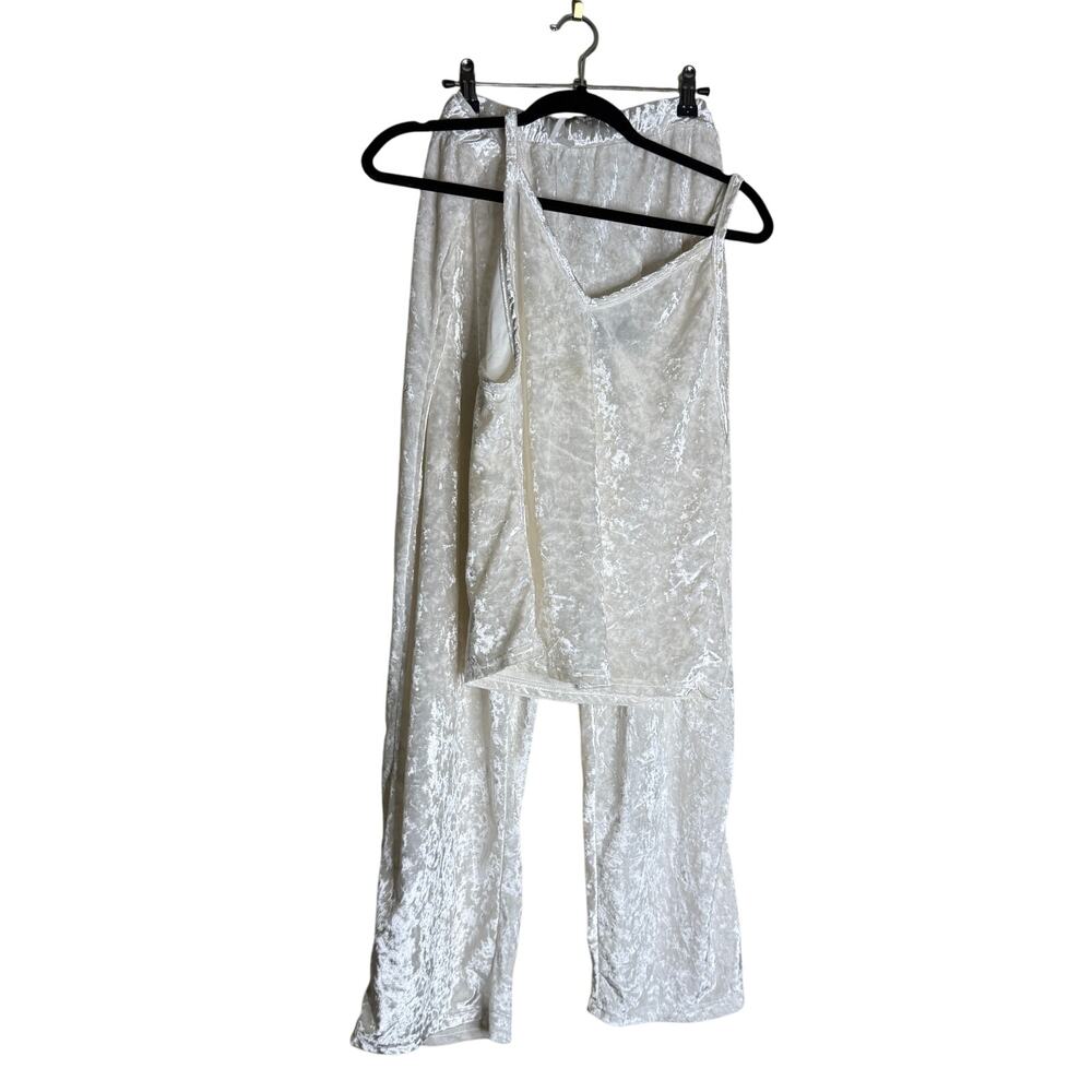 IJAK 2 piece set jumpsuit Pajama Women XL Velvet top pants sweatpants soft cozy